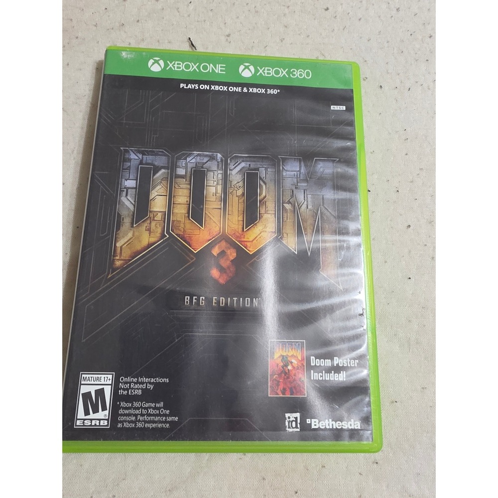 Doom 3 BFG Edition Xbox 360 Xbox One Remastered Horror Shooter Bethesda Software